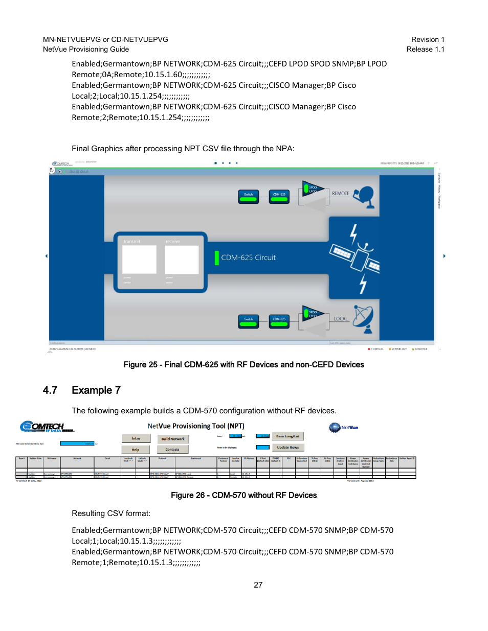 7 example 7, Example 7 | Comtech EF Data NetVue Release 1.1 Provisioning Guide User Manual | Page 29 / 34