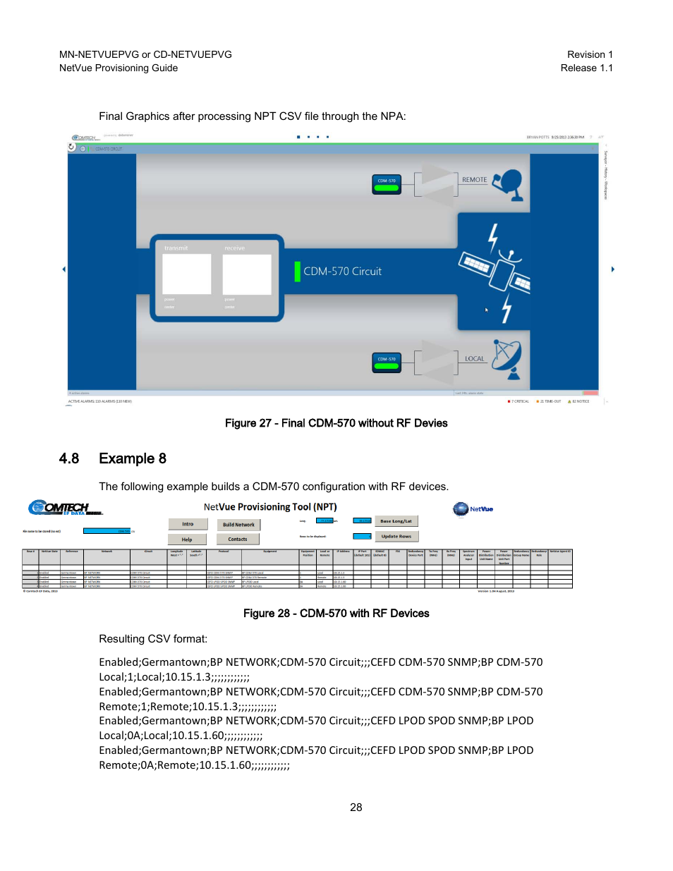 8 example 8, Example 8 | Comtech EF Data NetVue Release 1.1 Provisioning Guide User Manual | Page 30 / 34