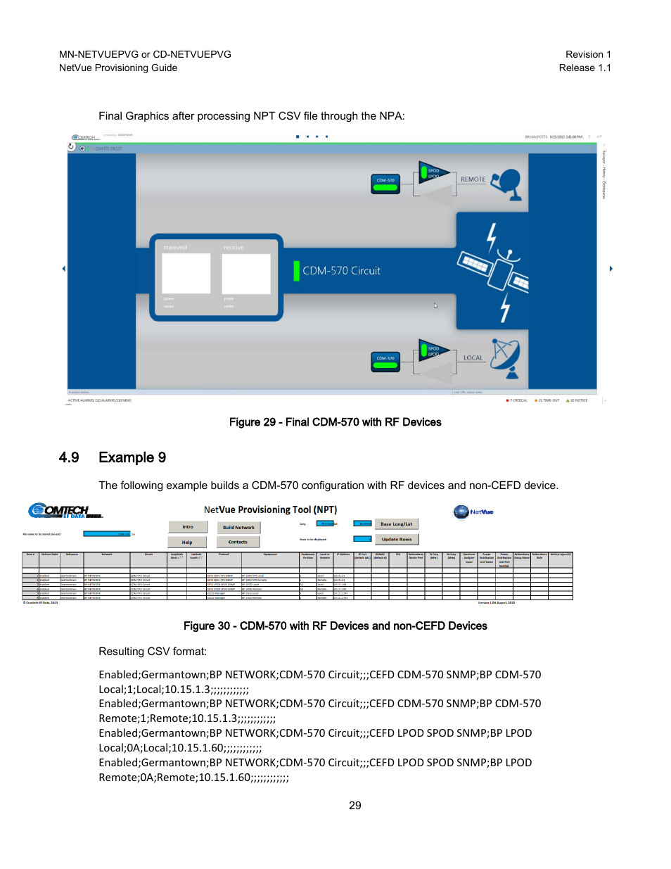 9 example 9, Example 9 | Comtech EF Data NetVue Release 1.1 Provisioning Guide User Manual | Page 31 / 34