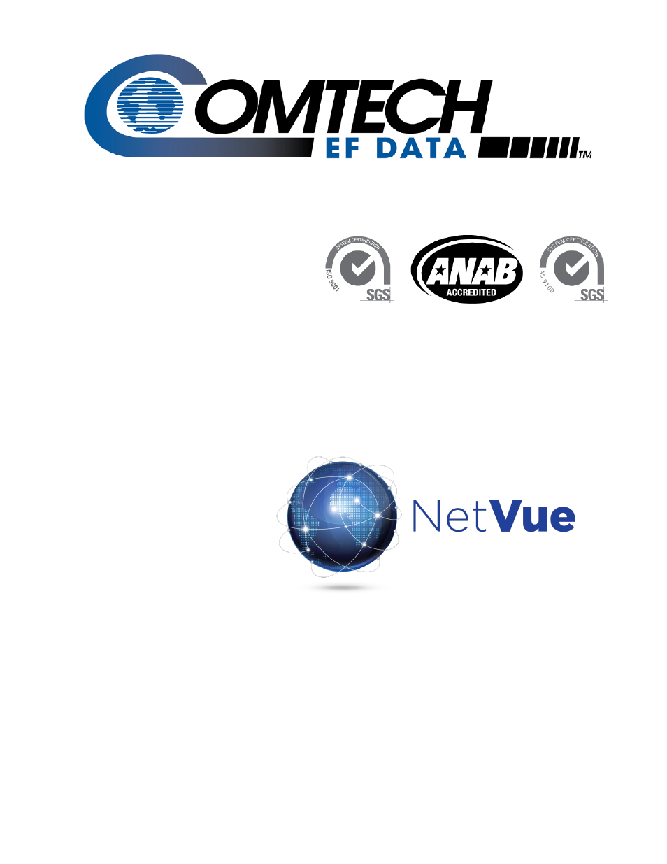 Comtech EF Data NetVue Release 1.1 User Guide User Manual | 265 pages