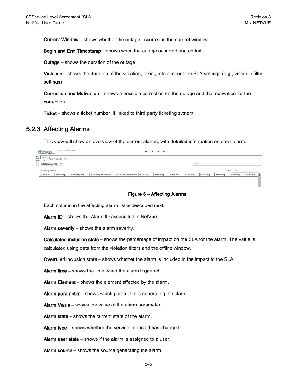 3 affecting alarms | Comtech EF Data NetVue Release 1.1 User Guide User Manual | Page 101 / 265