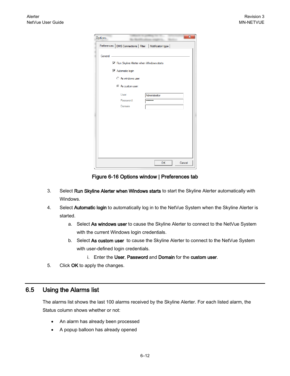 5 using the alarms list | Comtech EF Data NetVue Release 1.1 User Guide User Manual | Page 125 / 265