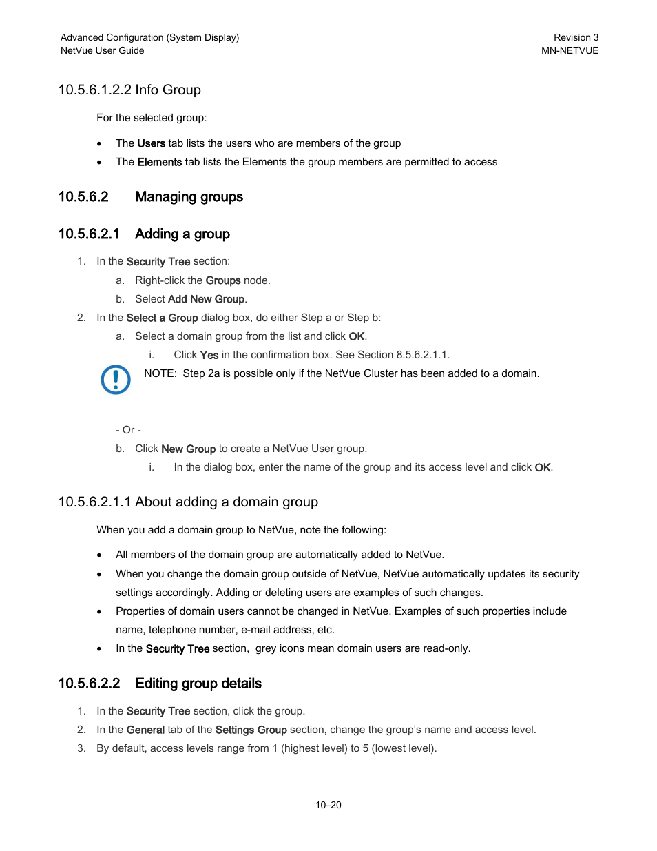 2 info group, 1 about adding a domain group, 2 editing group details | Comtech EF Data NetVue Release 1.1 User Guide User Manual | Page 157 / 265