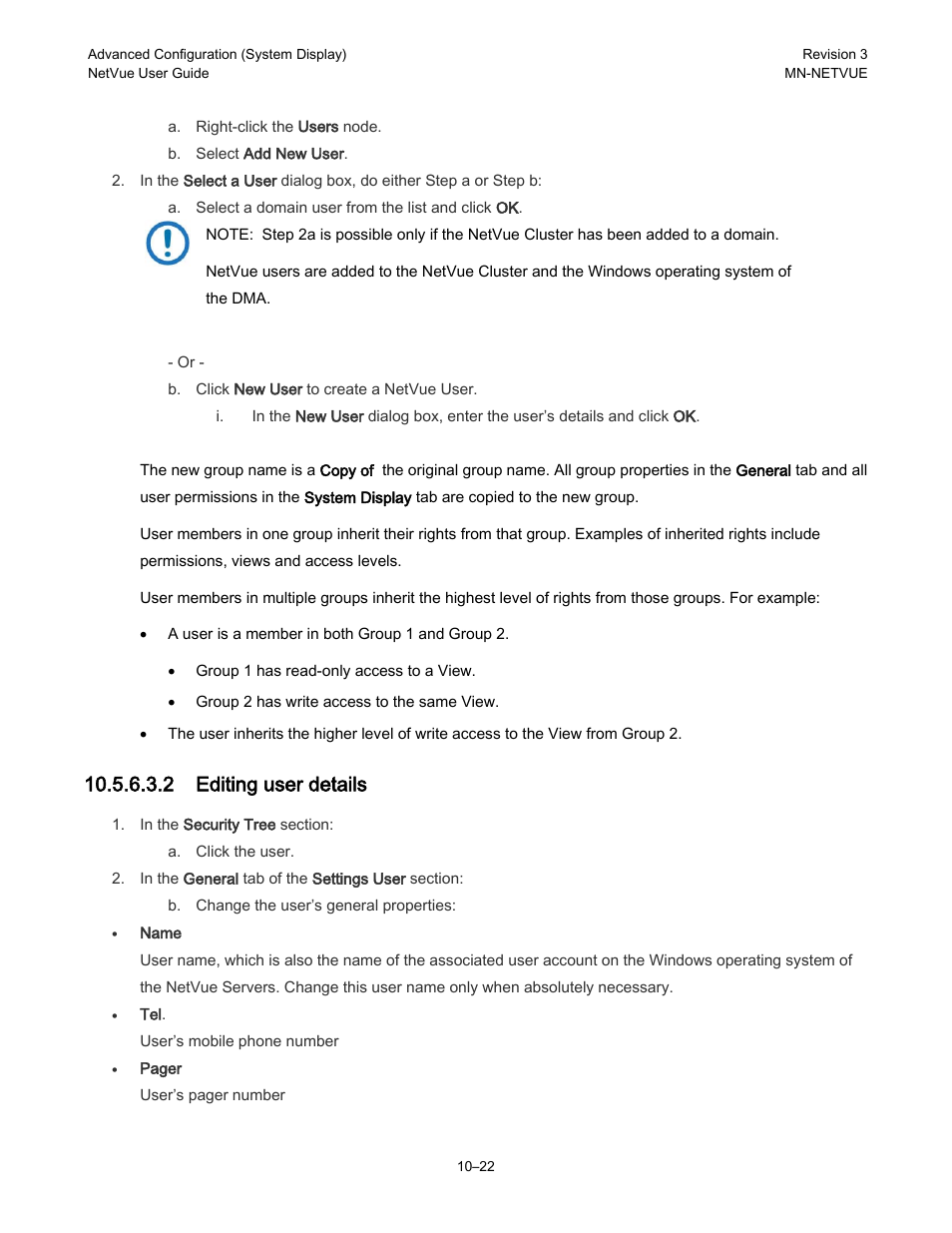 2 editing user details | Comtech EF Data NetVue Release 1.1 User Guide User Manual | Page 159 / 265