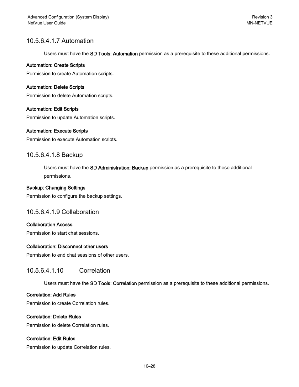 7 automation, 8 backup, 9 collaboration | 10 correlation | Comtech EF Data NetVue Release 1.1 User Guide User Manual | Page 165 / 265