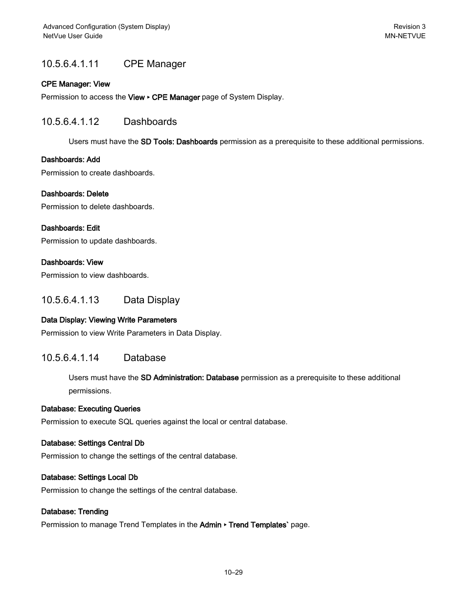 11 cpe manager, 12 dashboards, 13 data display | 14 database | Comtech EF Data NetVue Release 1.1 User Guide User Manual | Page 166 / 265