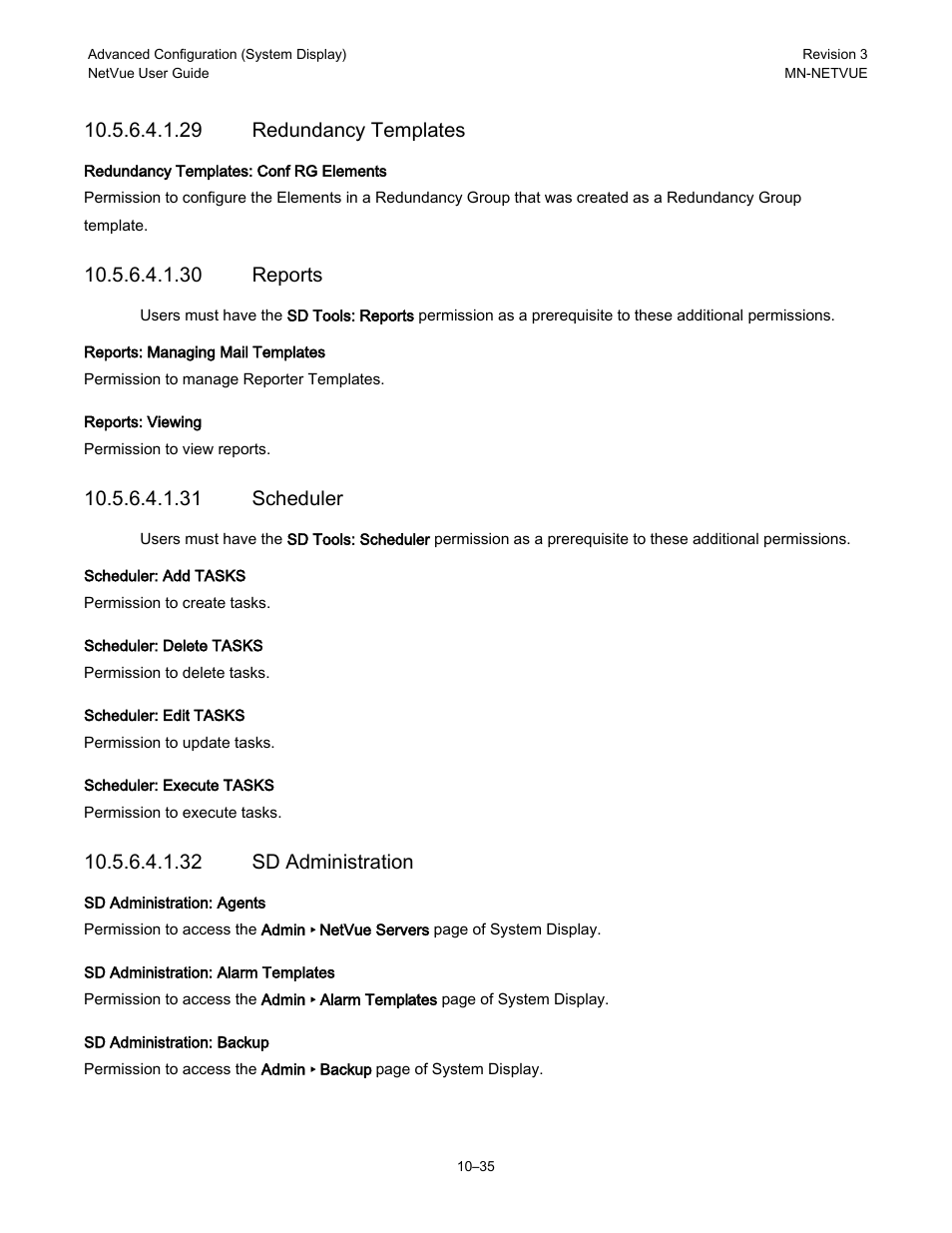 29 redundancy templates, 30 reports, 31 scheduler | 32 sd administration | Comtech EF Data NetVue Release 1.1 User Guide User Manual | Page 172 / 265