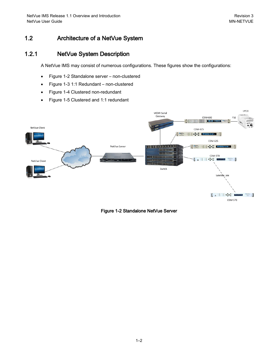 2 architecture of a netvue system, 1 netvue system description | Comtech EF Data NetVue Release 1.1 User Guide User Manual | Page 18 / 265