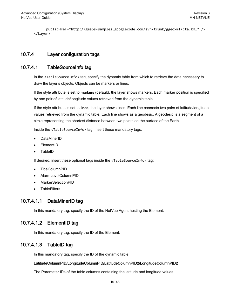 4 layer configuration tags, 1 dataminerid tag, 2 elementid tag | 3 tableid tag | Comtech EF Data NetVue Release 1.1 User Guide User Manual | Page 185 / 265