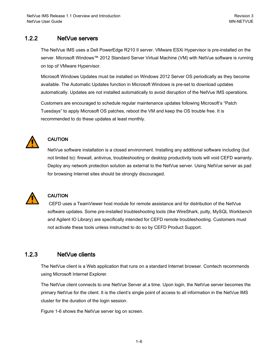 2 netvue servers, 3 netvue clients | Comtech EF Data NetVue Release 1.1 User Guide User Manual | Page 22 / 265