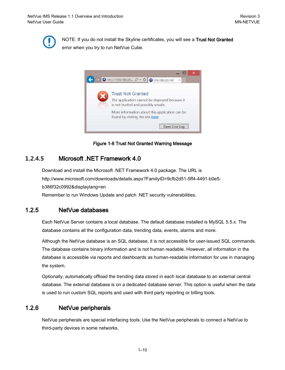 5 netvue databases, 6 netvue peripherals | Comtech EF Data NetVue Release 1.1 User Guide User Manual | Page 26 / 265