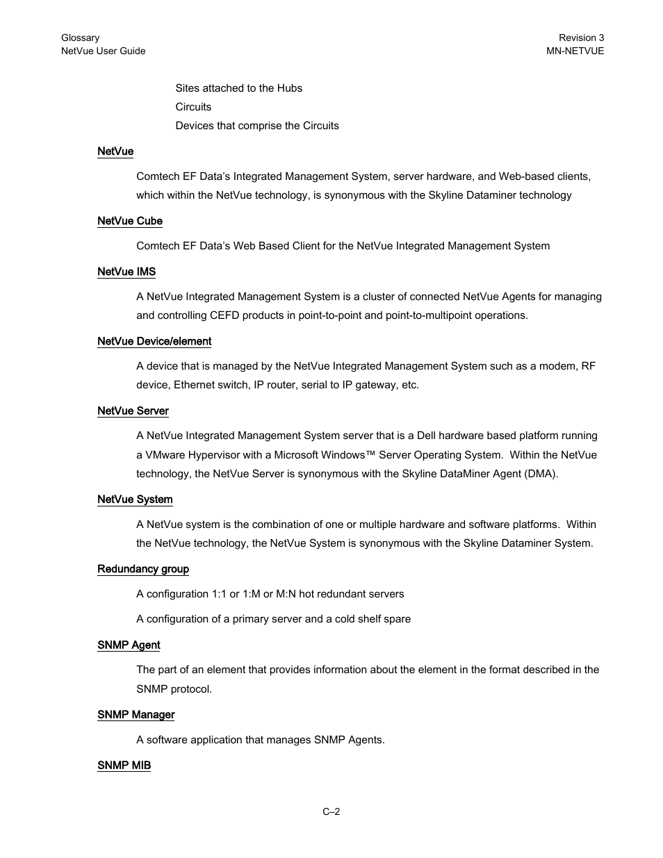 Comtech EF Data NetVue Release 1.1 User Guide User Manual | Page 260 / 265