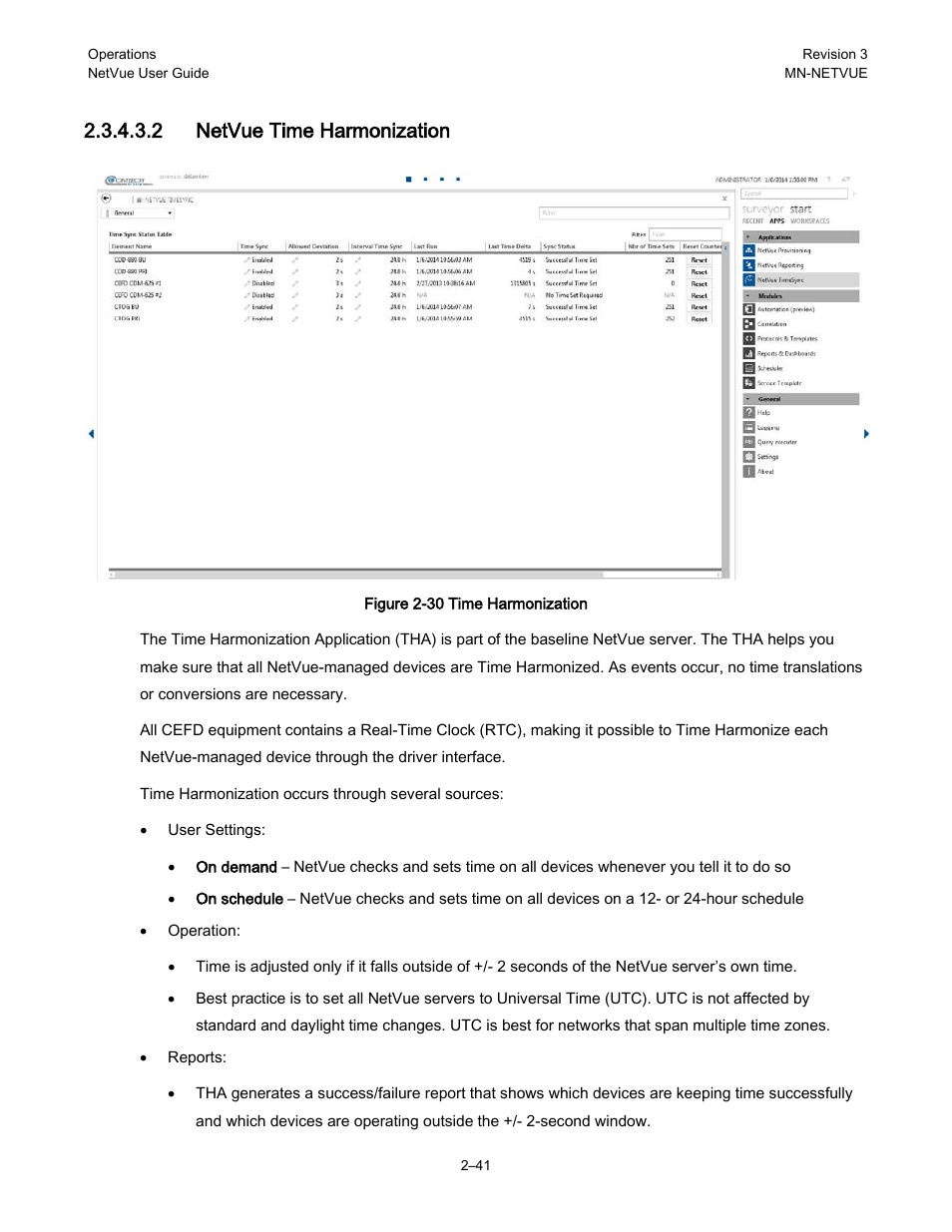 2 netvue time harmonization | Comtech EF Data NetVue Release 1.1 User Guide User Manual | Page 74 / 265