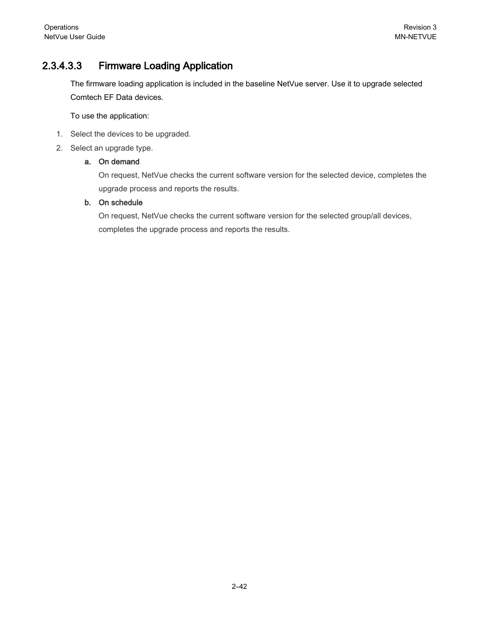 3 firmware loading application | Comtech EF Data NetVue Release 1.1 User Guide User Manual | Page 75 / 265