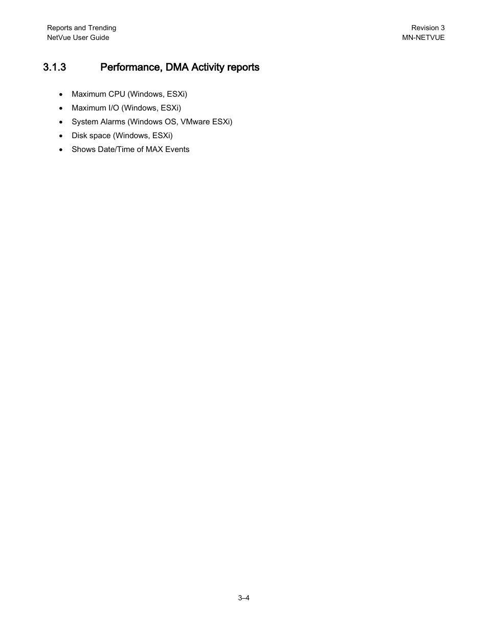 3 performance, dma activity reports | Comtech EF Data NetVue Release 1.1 User Guide User Manual | Page 79 / 265
