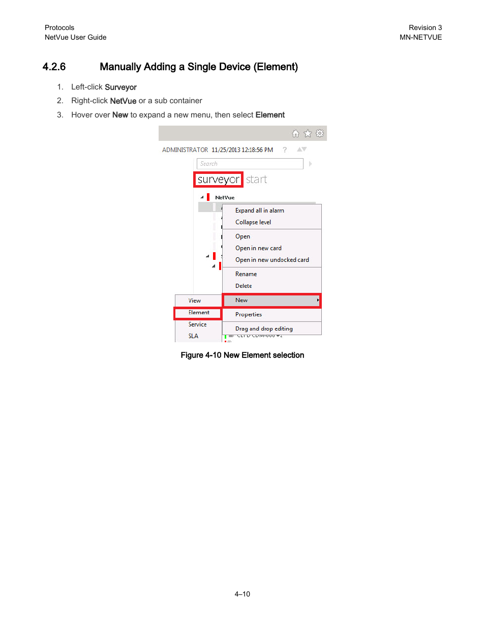 6 manually adding a single device (element) | Comtech EF Data NetVue Release 1.1 User Guide User Manual | Page 93 / 265