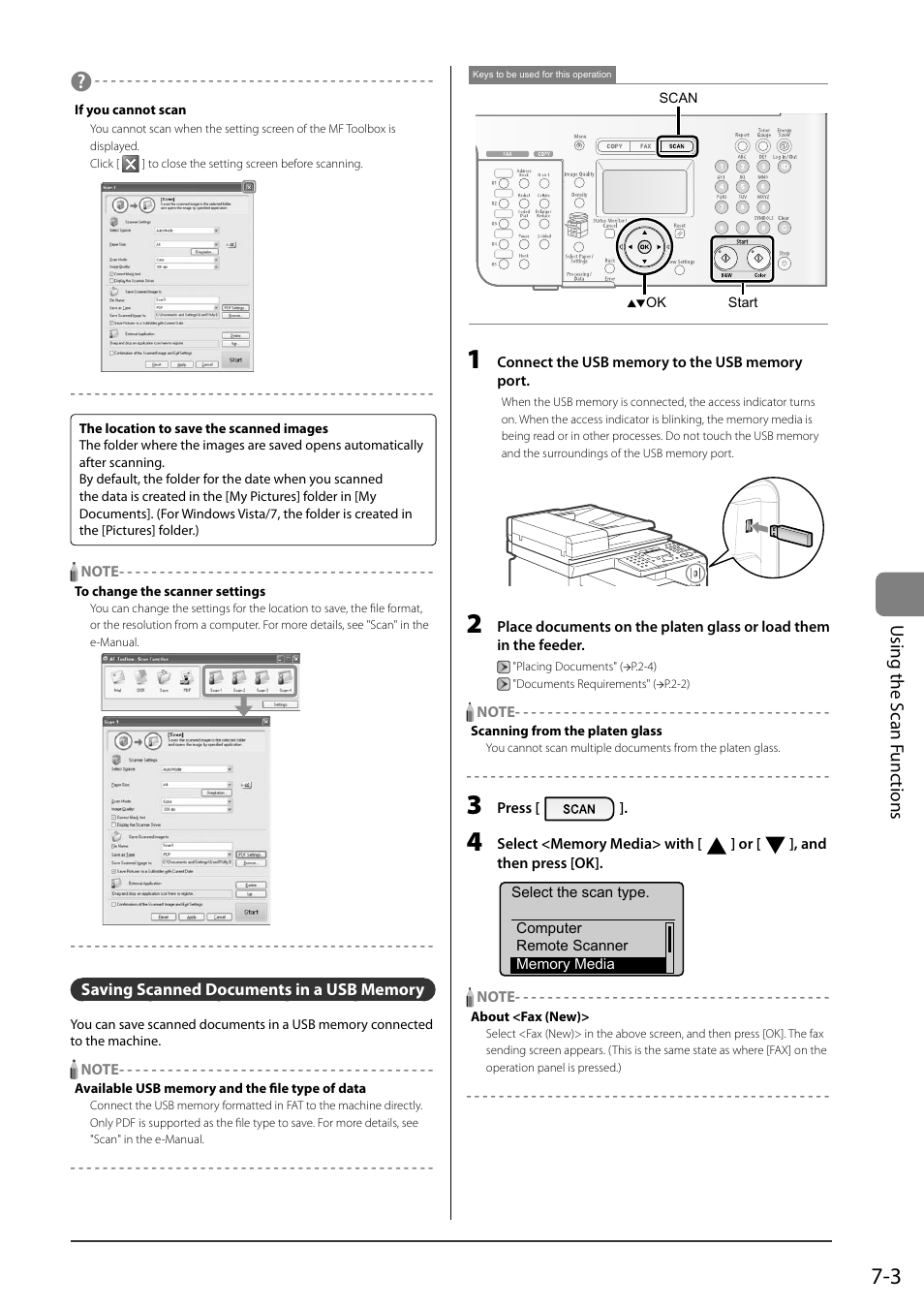 Saving scanned documents in a usb memory | Canon ImageCLASS MF8050Cn User Manual | Page 115 / 159