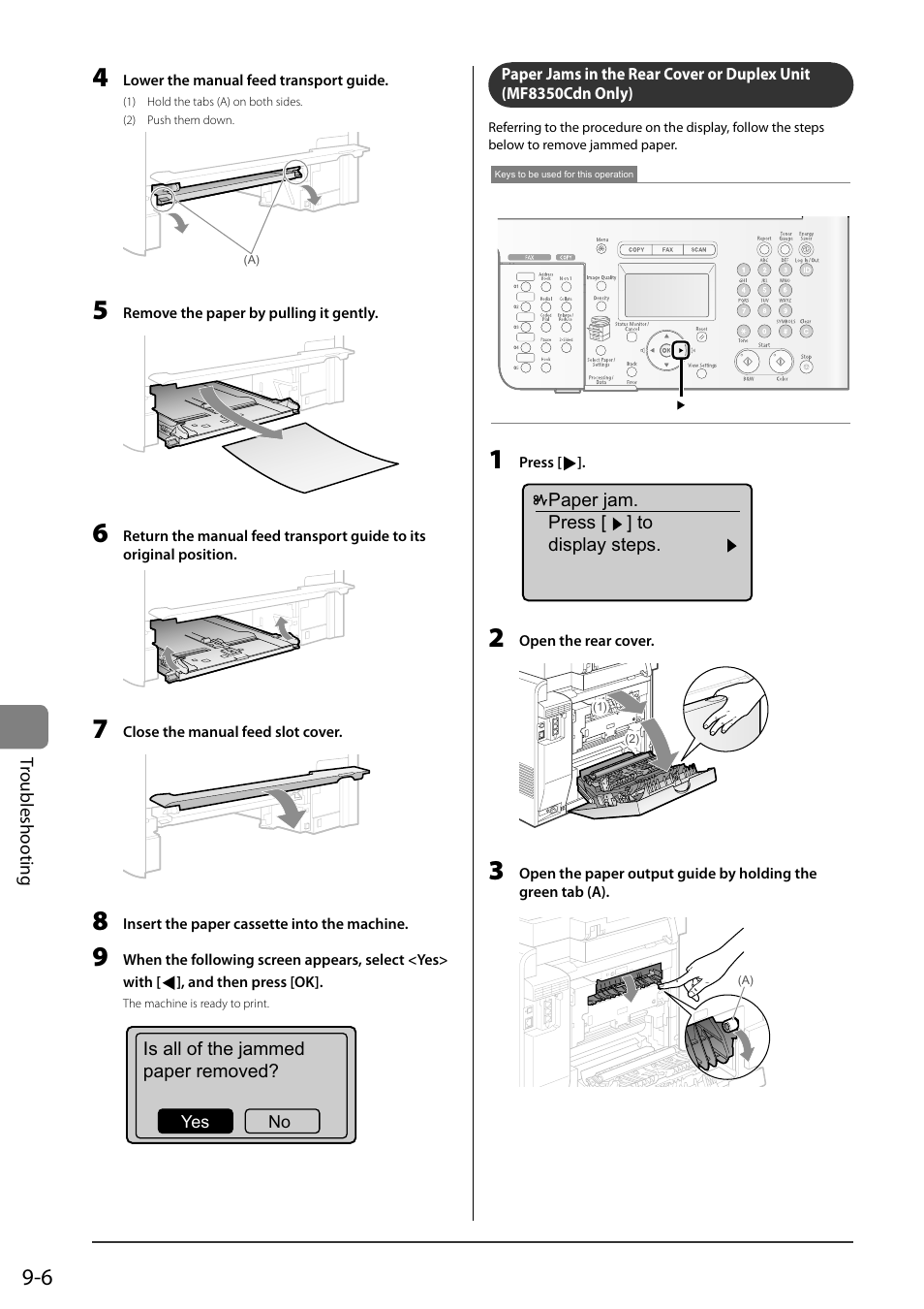 Only), P.9-6) | Canon ImageCLASS MF8050Cn User Manual | Page 136 / 159