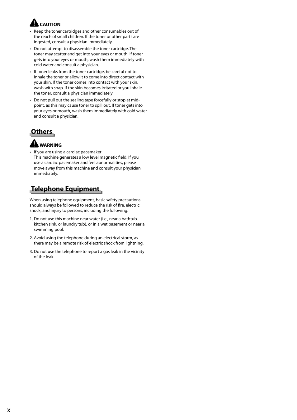 Others, Telephone equipment | Canon ImageCLASS MF8050Cn User Manual | Page 16 / 159