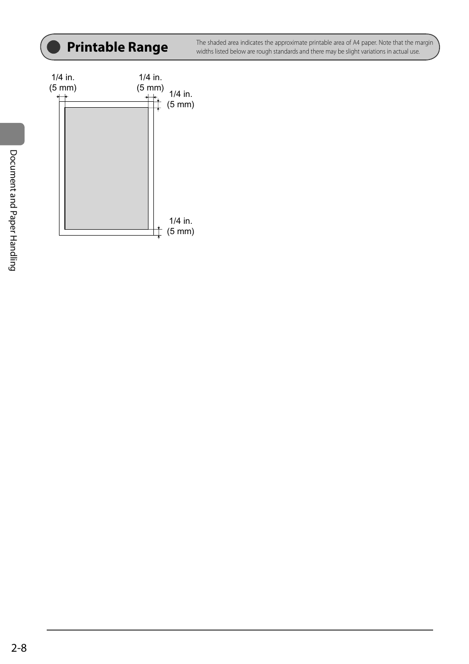 Printable range, Prin table ra nge | Canon ImageCLASS MF8050Cn User Manual | Page 44 / 159