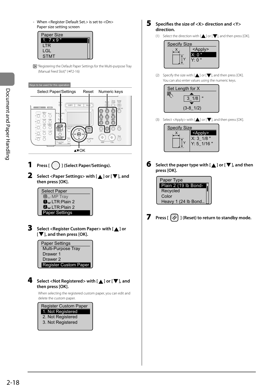 Do cument and p aper handling | Canon ImageCLASS MF8050Cn User Manual | Page 54 / 159