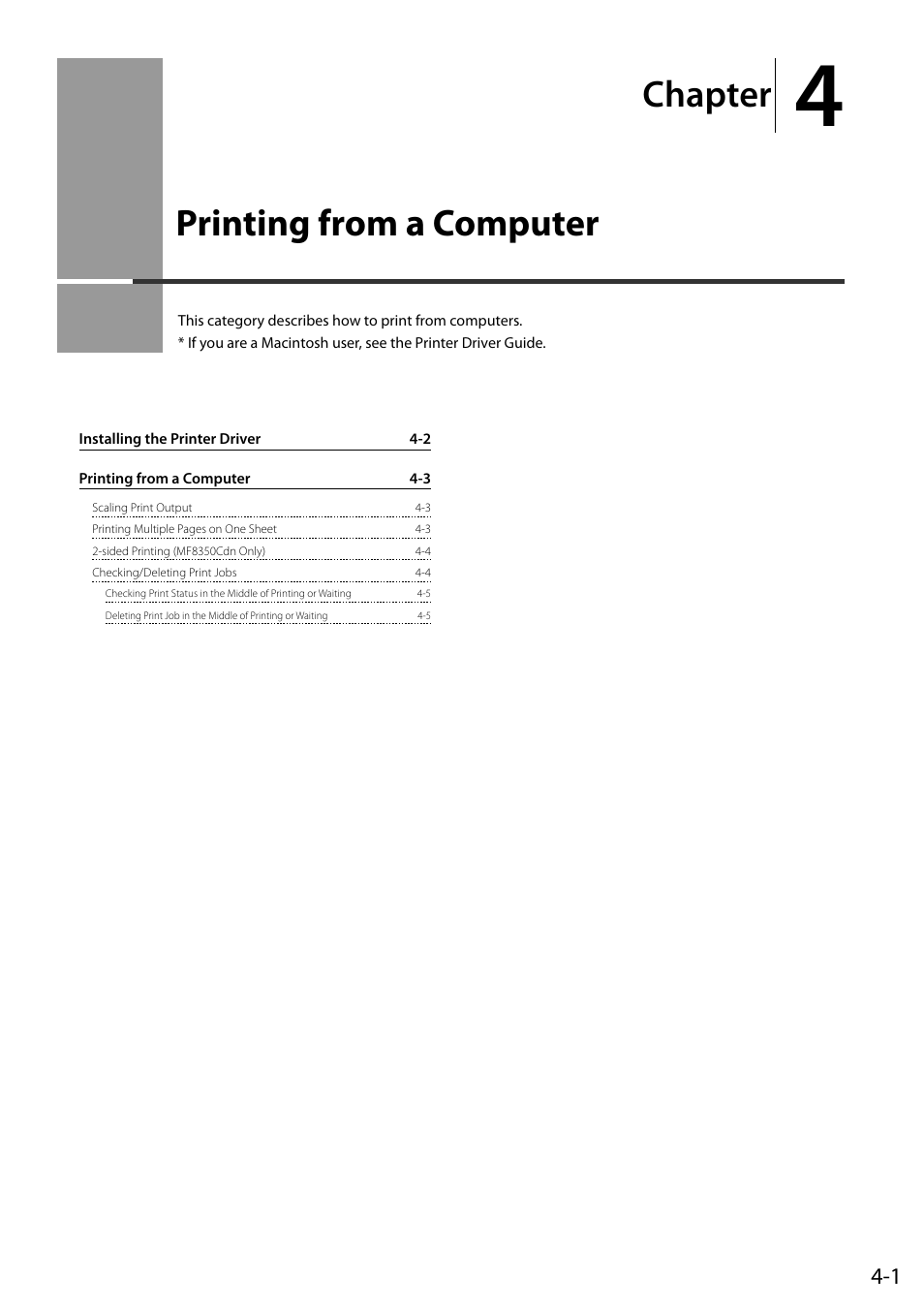 Printing from a computer, Chapter | Canon ImageCLASS MF8050Cn User Manual | Page 65 / 159