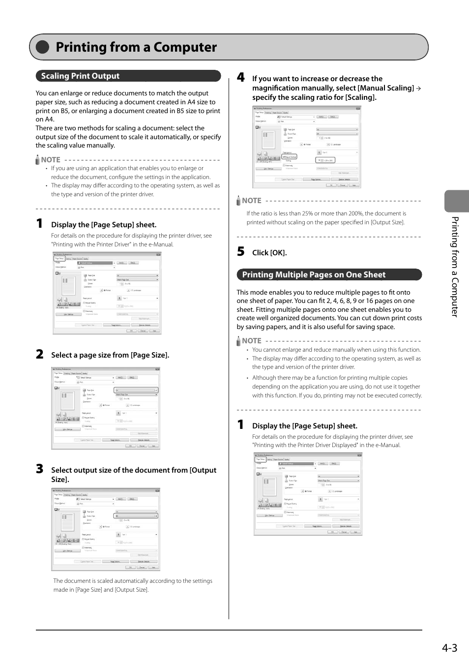 Printing from a computer, Scaling print output | Canon ImageCLASS MF8050Cn User Manual | Page 67 / 159