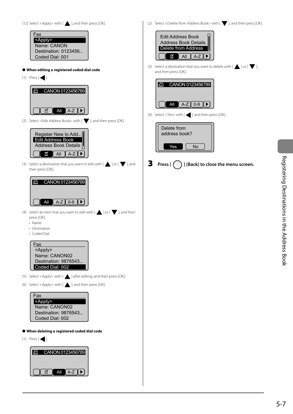 Regist ering d estinations in the a ddr ess book | Canon ImageCLASS MF8050Cn User Manual | Page 77 / 159