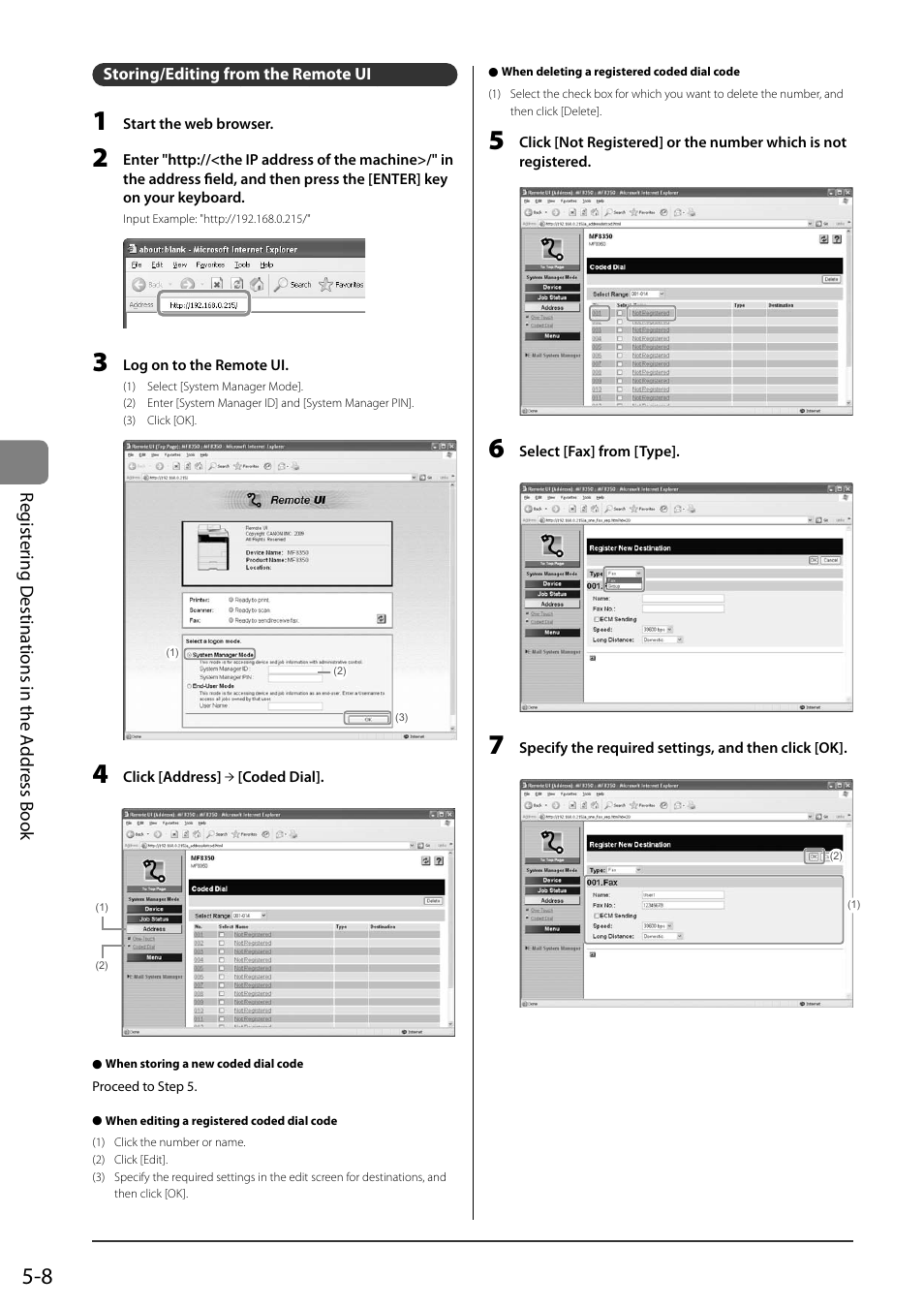 Storing/editing from the remote ui | Canon ImageCLASS MF8050Cn User Manual | Page 78 / 159