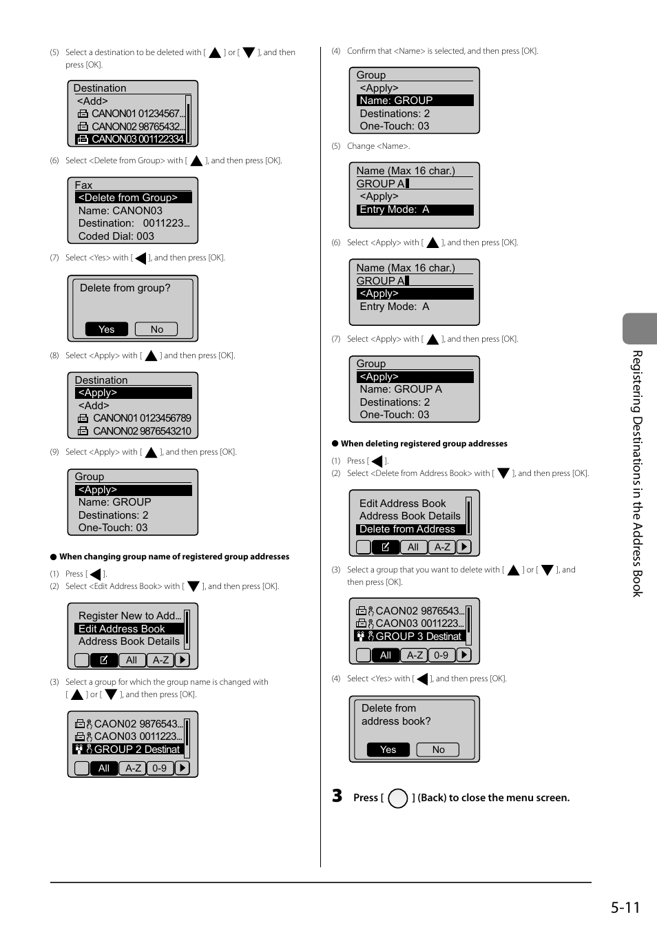 Regist ering d estinations in the a ddr ess book | Canon ImageCLASS MF8050Cn User Manual | Page 81 / 159