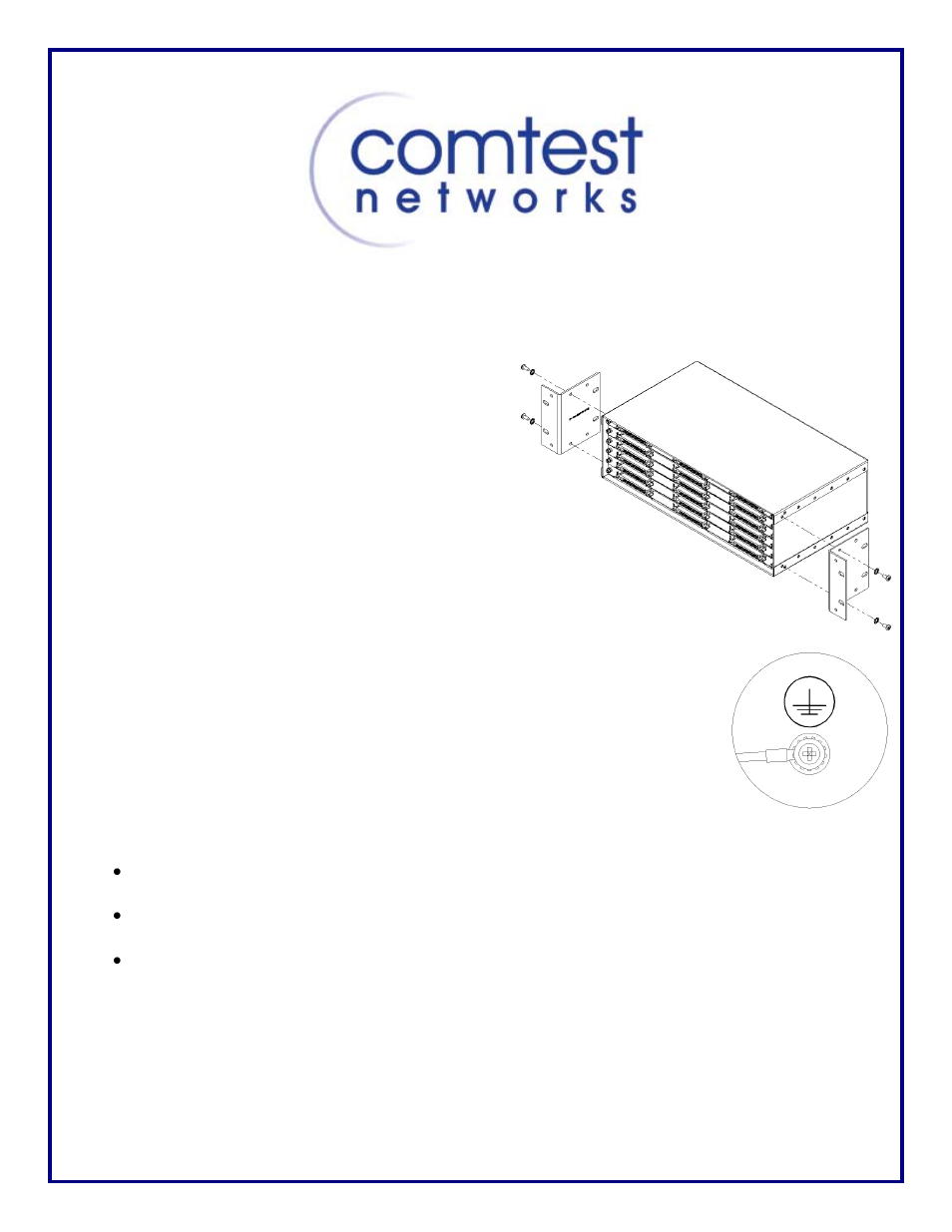 Comtest Networks 3144 POTS/ISDN Splitter Shelf User Manual | 2 pages