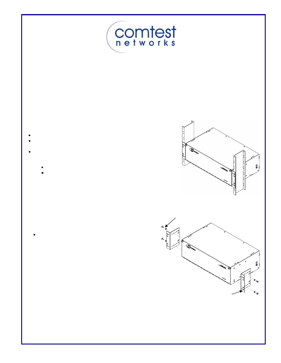Comtest Networks 4144 POTS/ISDN Splitter Shelf User Manual | 6 pages