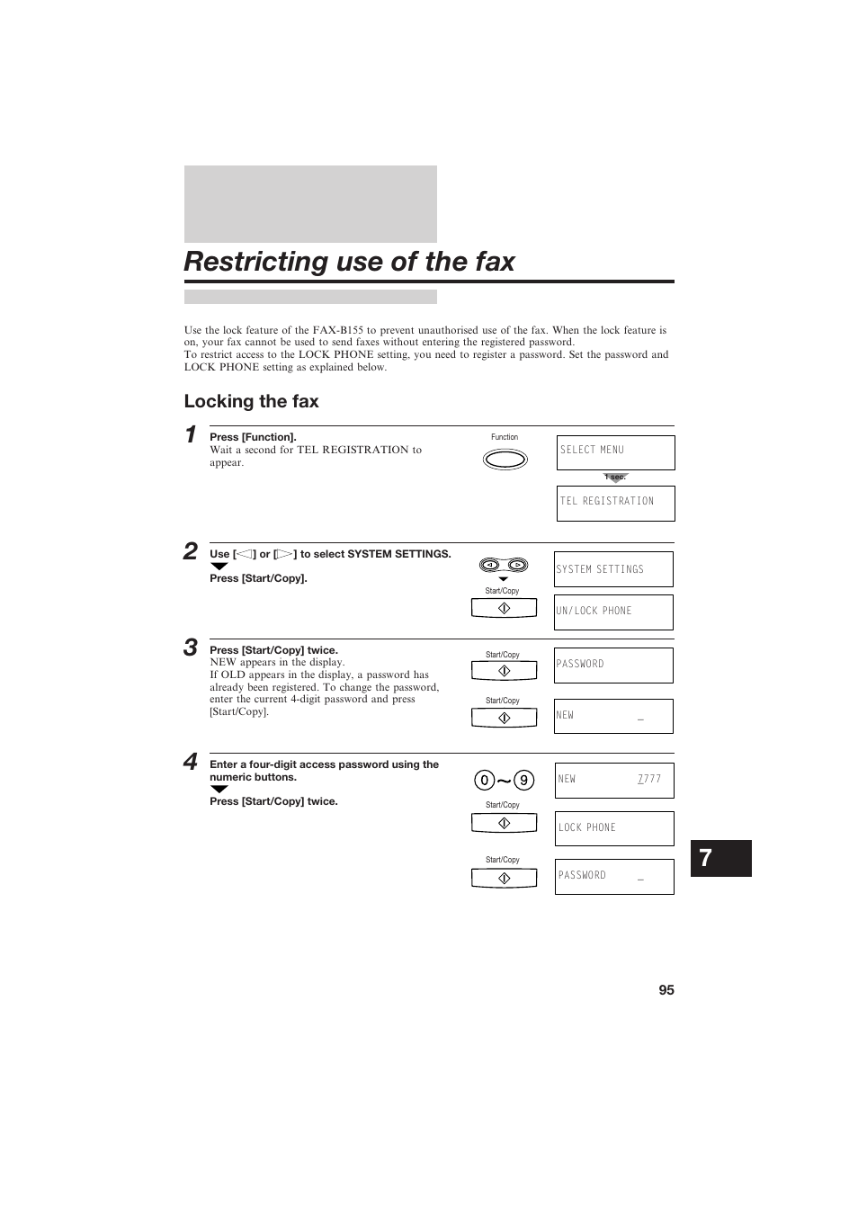 Restricting use of the fax | Canon B155 User Manual | Page 107 / 140