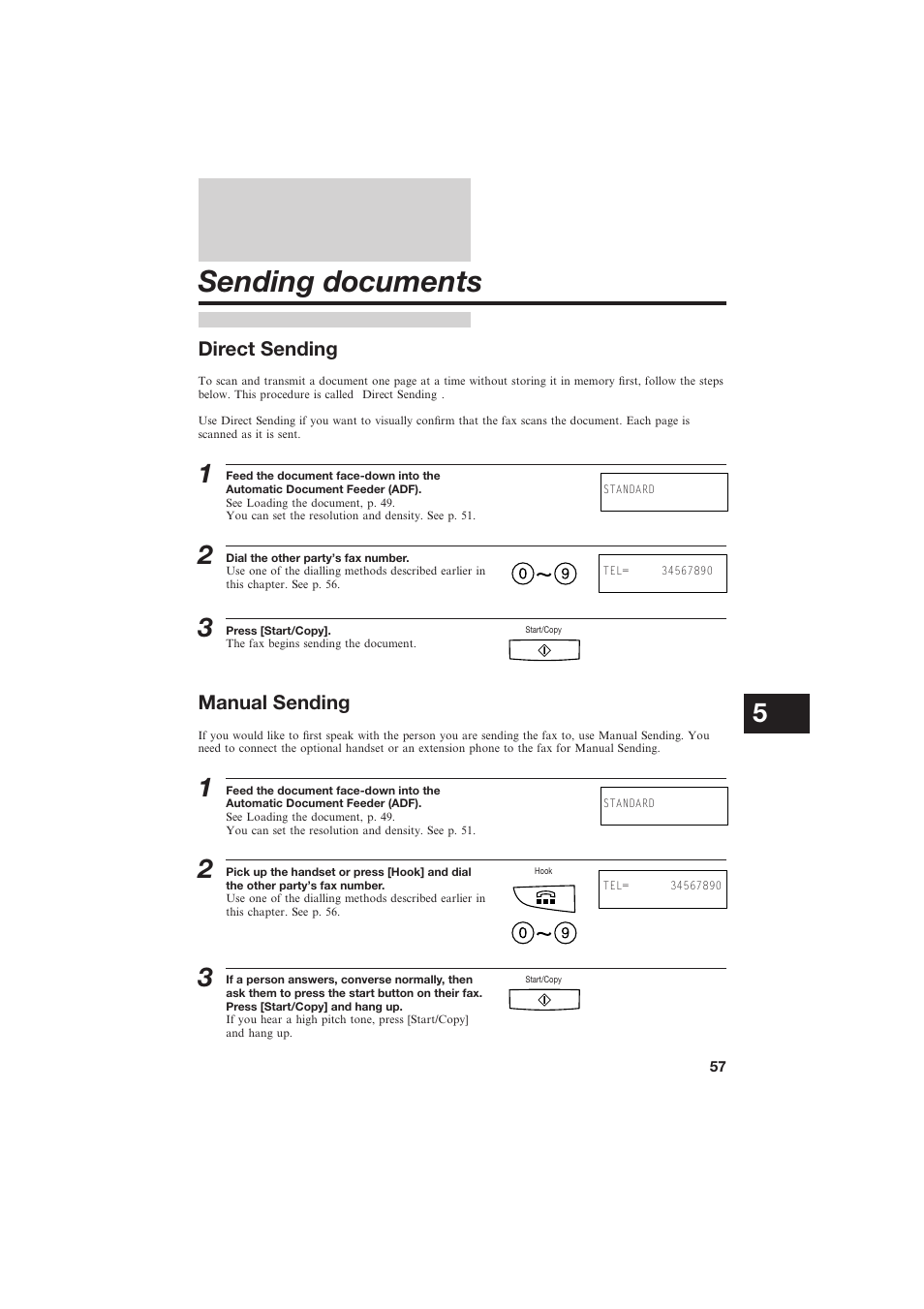 Sending documents | Canon B155 User Manual | Page 69 / 140