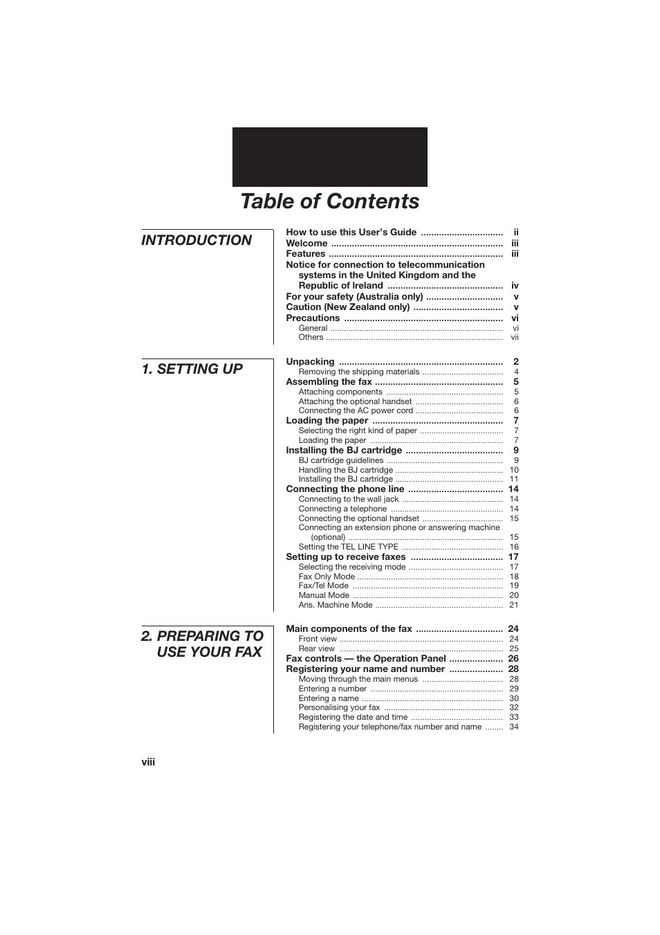 Canon B155 User Manual | Page 8 / 140