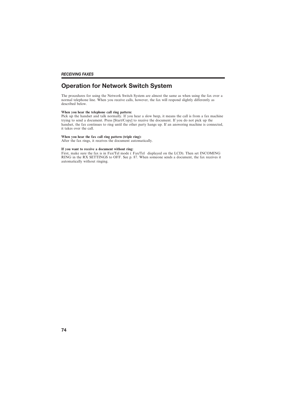 Operation for network switch system | Canon B155 User Manual | Page 86 / 140