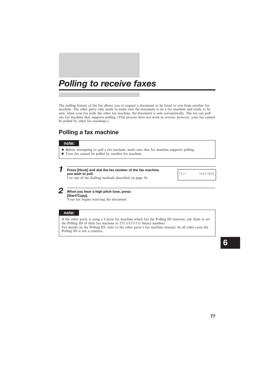 Polling to receive faxes | Canon B155 User Manual | Page 89 / 140