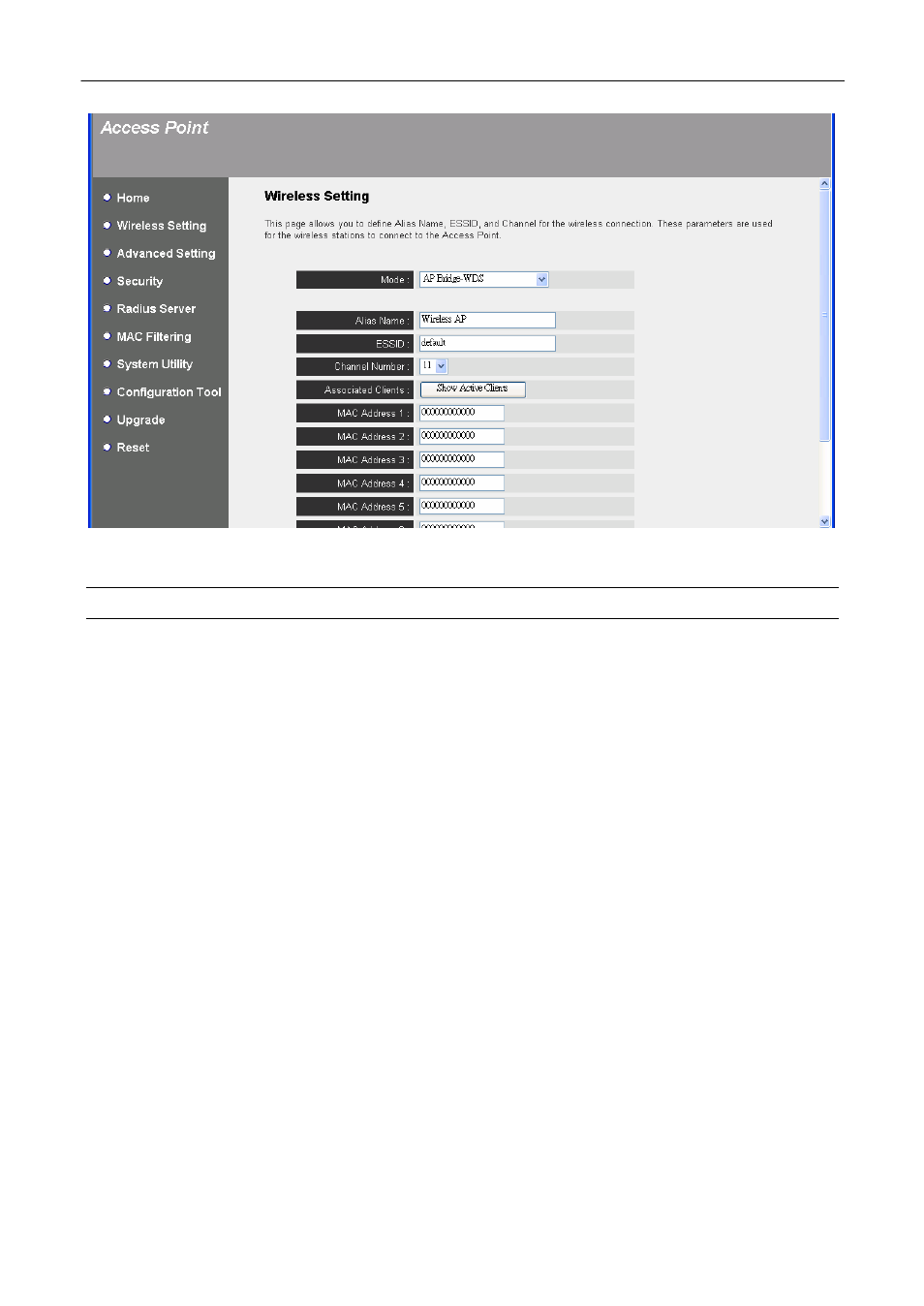 Parameter description | ConnectGear WA540G User Manual | Page 15 / 40