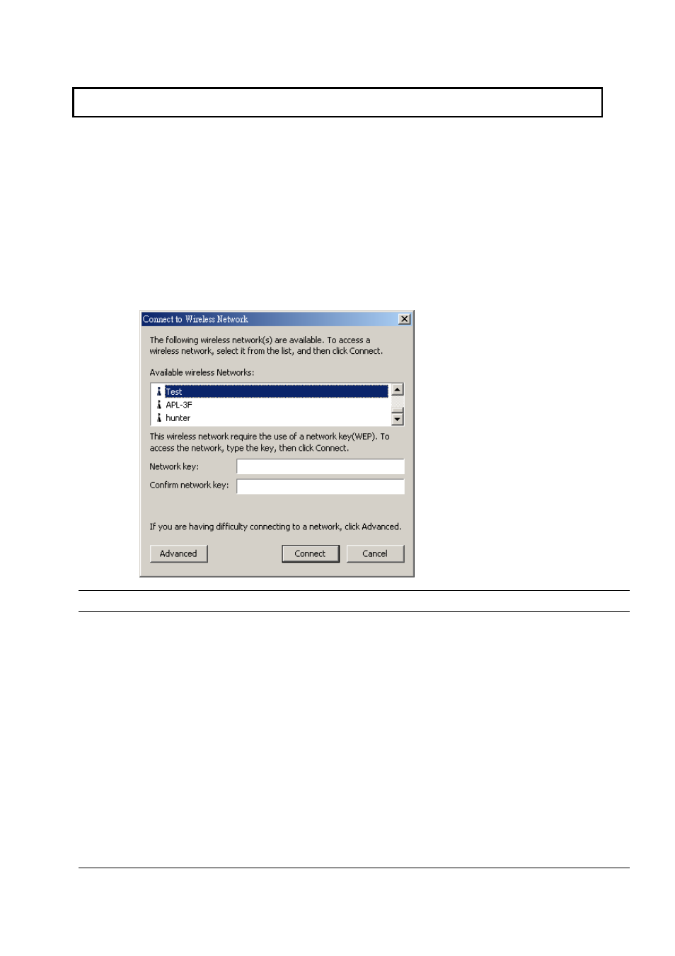 3 configuration utility, 1 connect to the wireless network | ConnectGear WE320 User Manual | Page 12 / 23