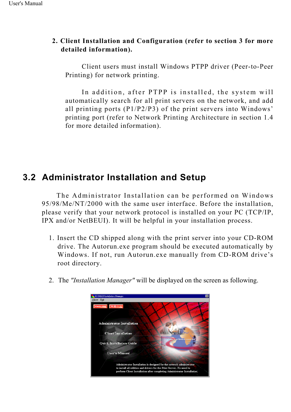 Administrator installation and setup | ConnectGear GP-10P User Manual | Page 18 / 90