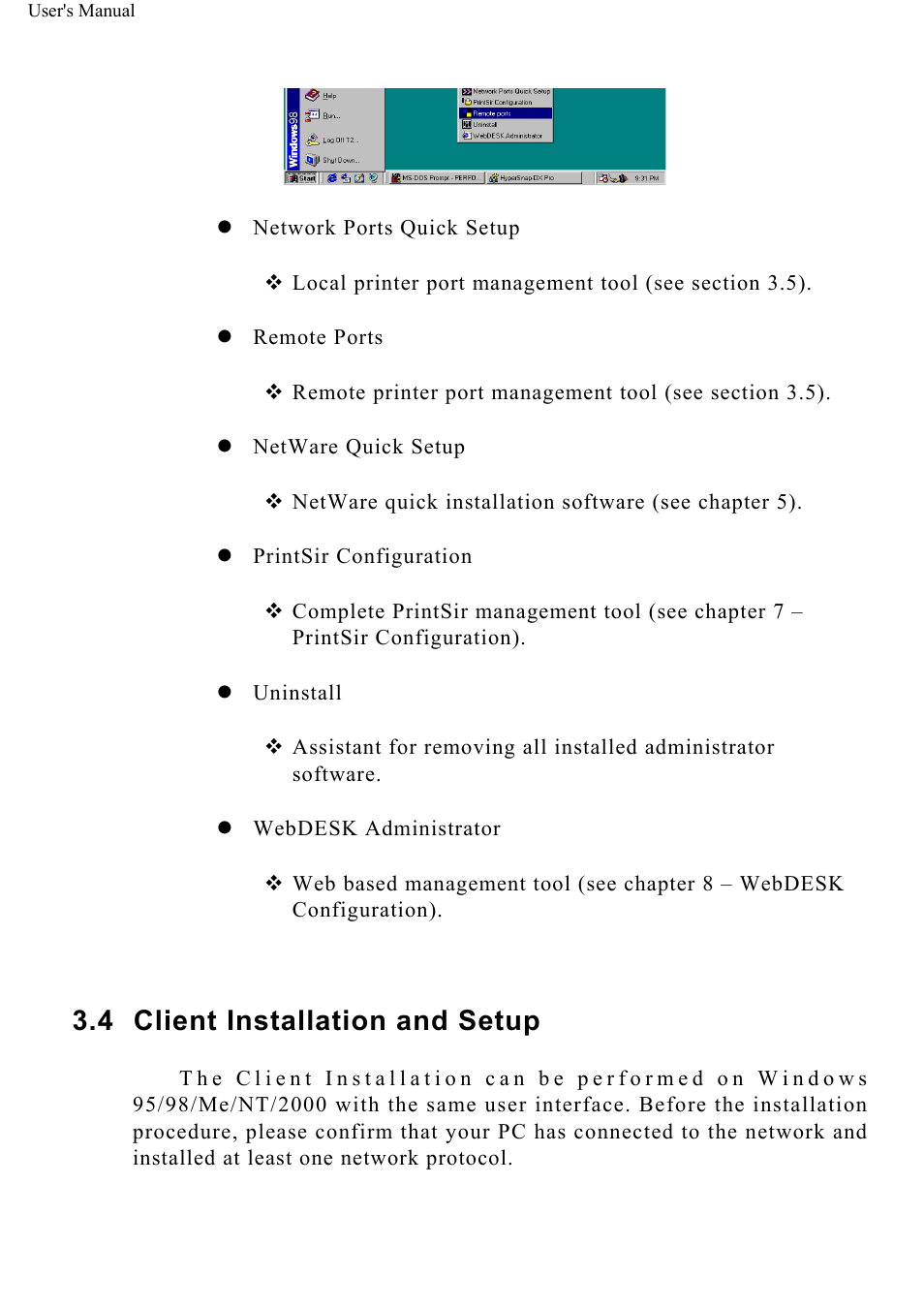 Client installation and setup | ConnectGear GP-10P User Manual | Page 25 / 90