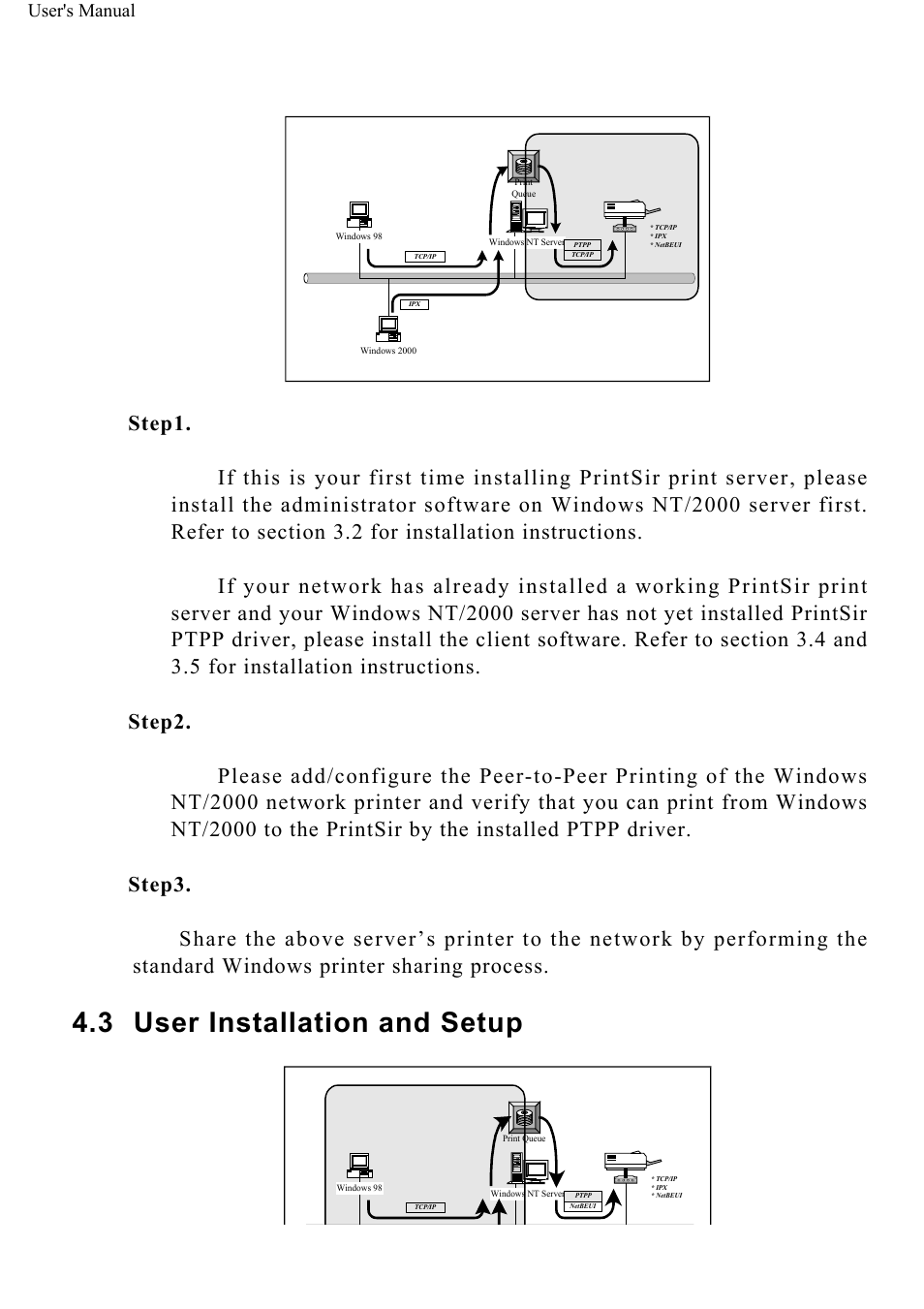 User installation and setup, User's manual | ConnectGear GP-10P User Manual | Page 36 / 90