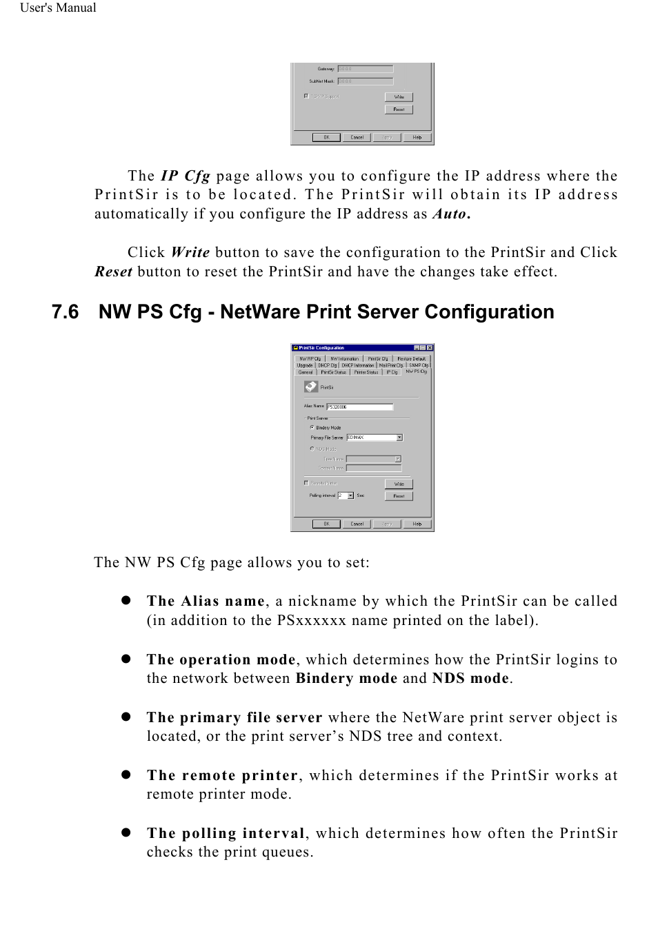 Nw ps cfg - netware print server configuration | ConnectGear GP-10P User Manual | Page 67 / 90
