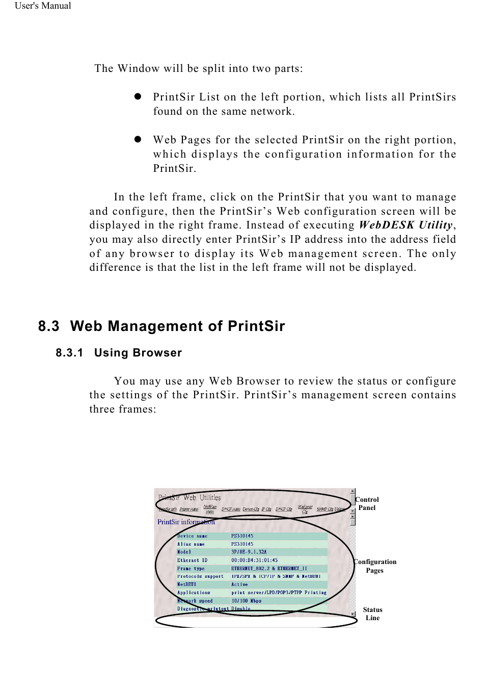 Web management of printsir | ConnectGear GP-10P User Manual | Page 77 / 90