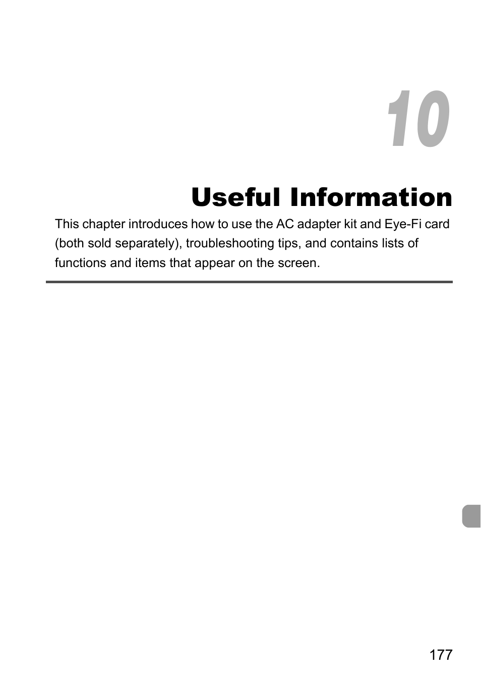 10 useful information | Canon 220 HS User Manual | Page 177 / 209