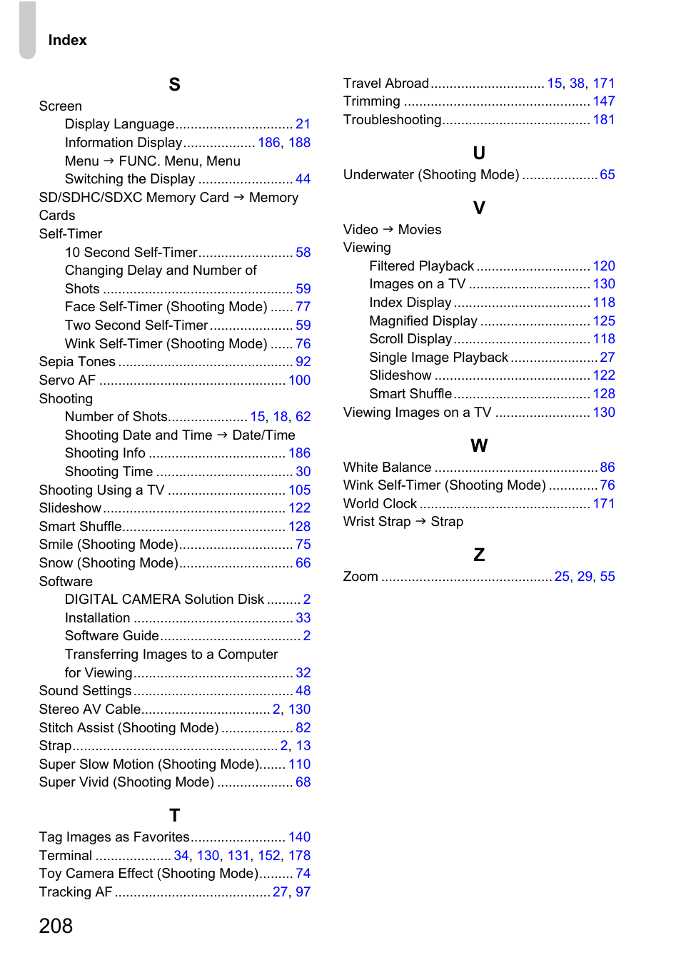 Canon 220 HS User Manual | Page 208 / 209