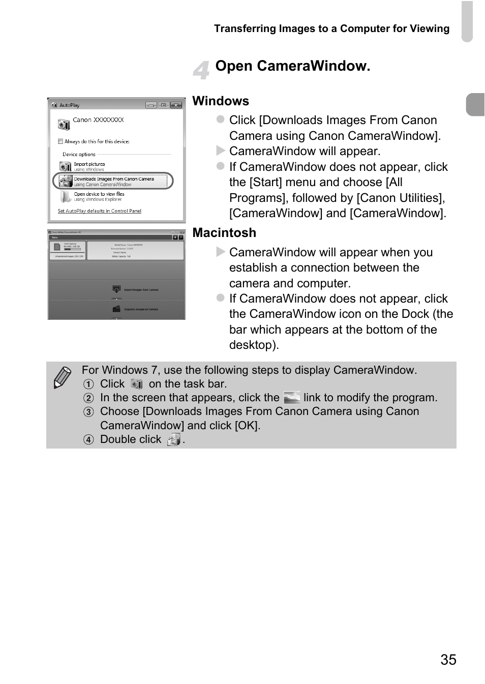 35 open camerawindow | Canon 220 HS User Manual | Page 35 / 209