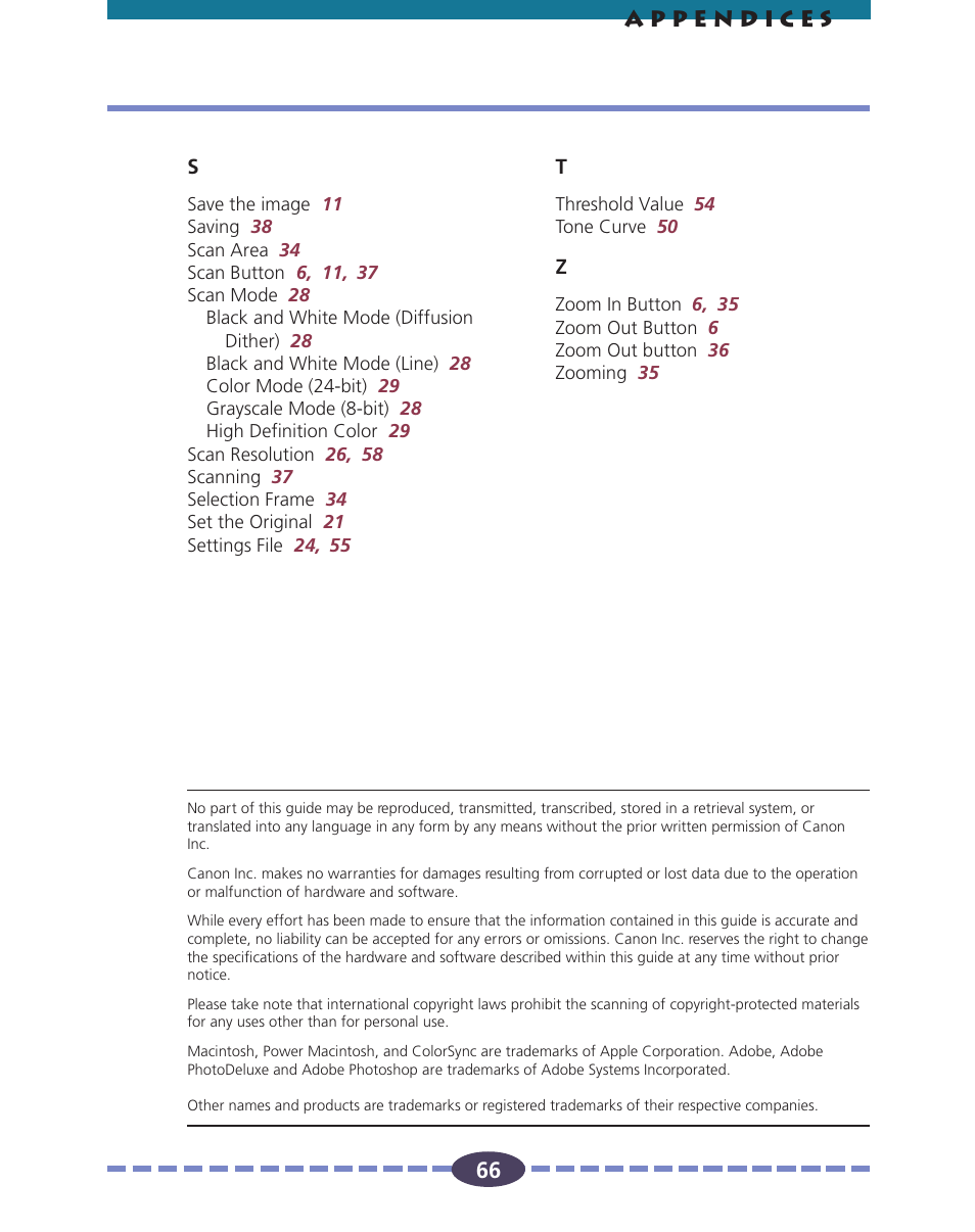 Canon FB630U User Manual | Page 66 / 68