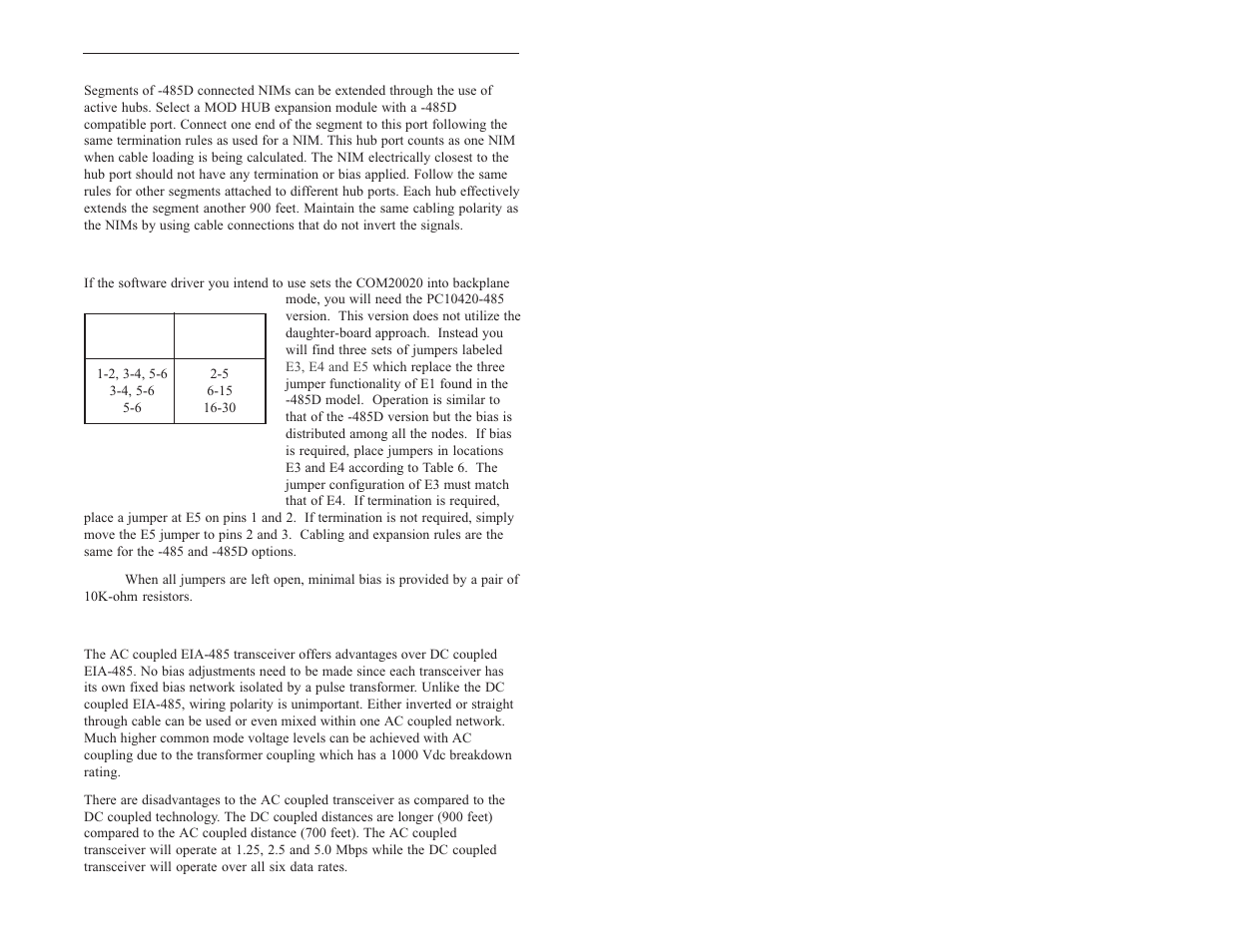 485 dc coupled eia-485, 485x ac coupled eia-485 | Contemporary Control Systems PC10420 Adapters User Manual | Page 12 / 16
