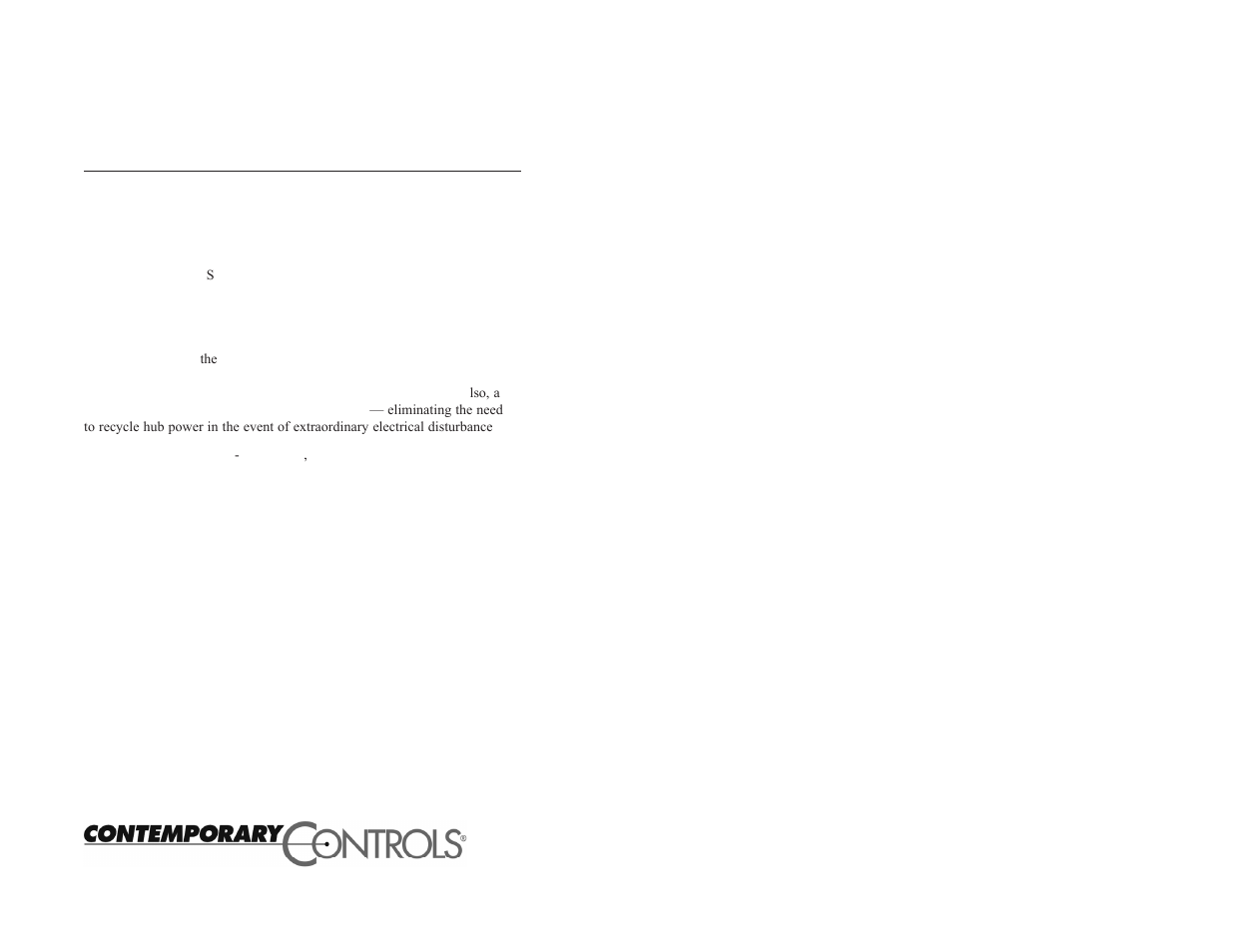 Contemporary Control Systems QuickLink Active Hubs User Manual | 8 pages